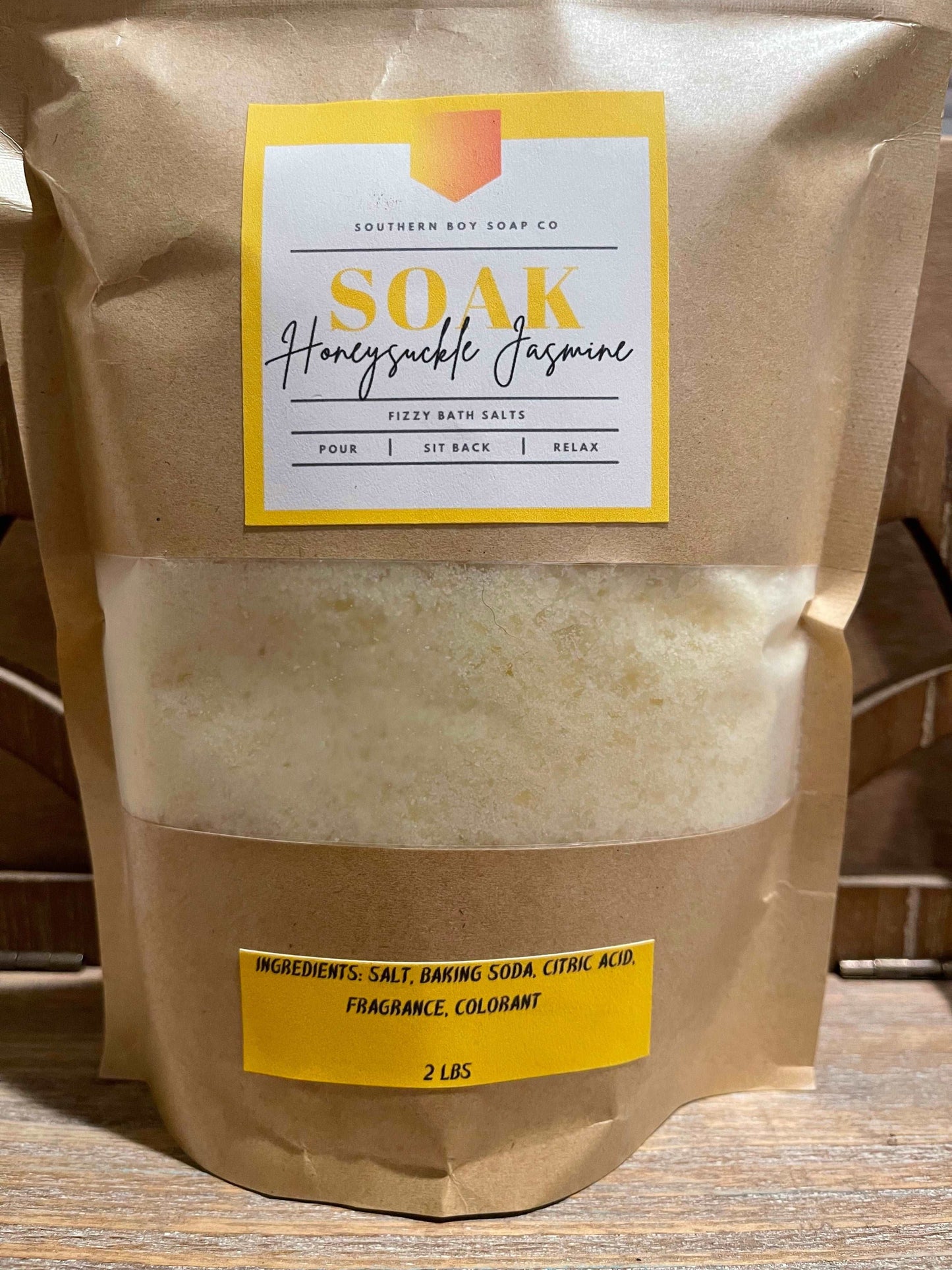 Honeysuckle Jasmine  Bath Salt Soak - SouthernBoySoapCo LLC