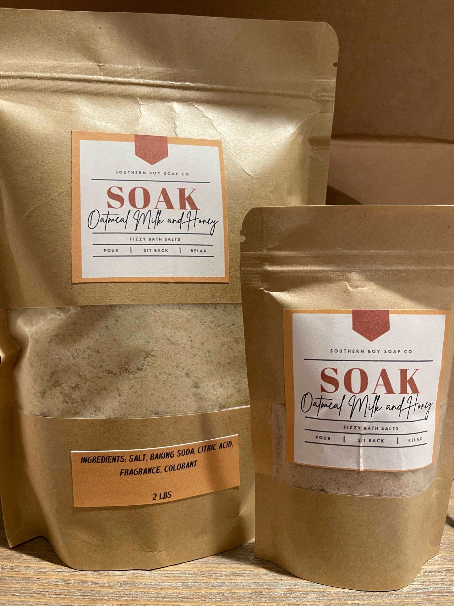 Oatmeal Milk And Honey Bath Salt Soak - SouthernBoySoapCo LLC