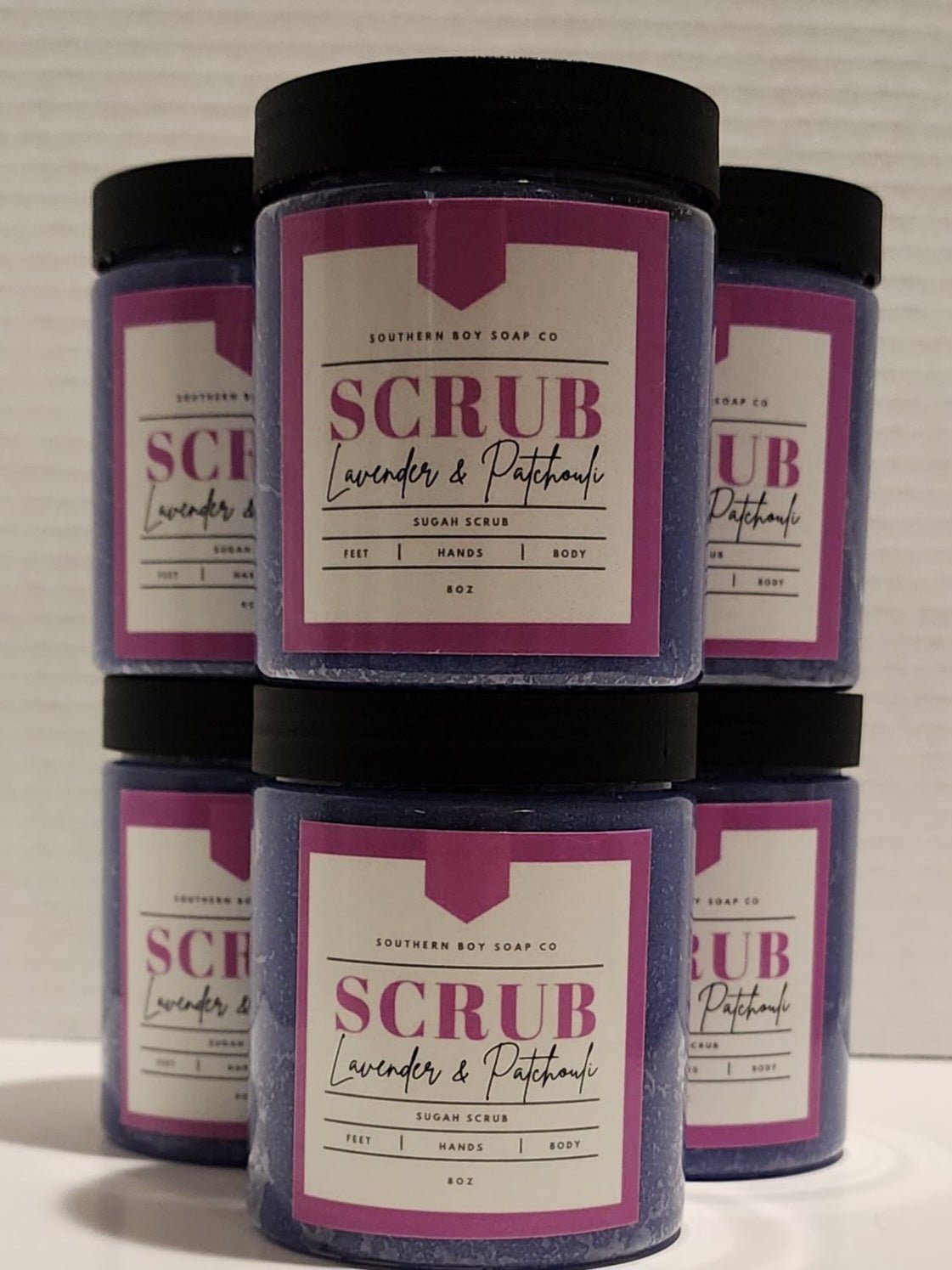 Lavender Patchouli Sugah Scrub - SouthernBoySoapCo LLC